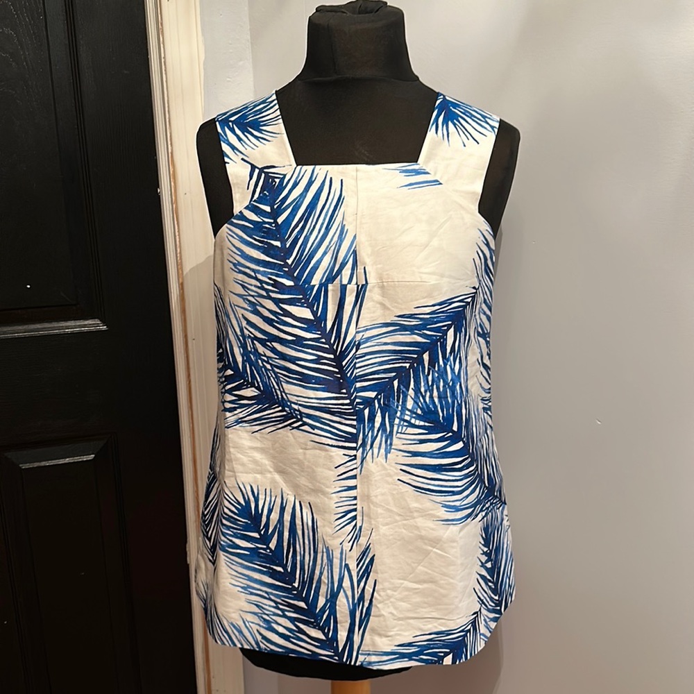 Tory Burch Silk GazarSquare-Neck Top
